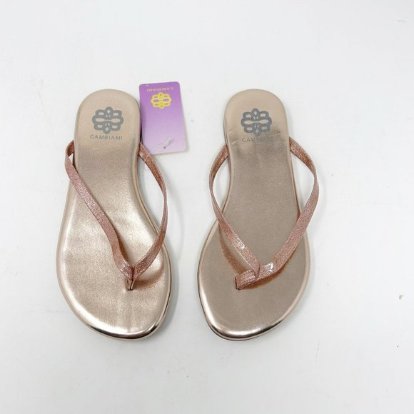 Cambiami Kids Rose Gold Thong Flip Flop Sandals Size 13 - Picture 3 of 7